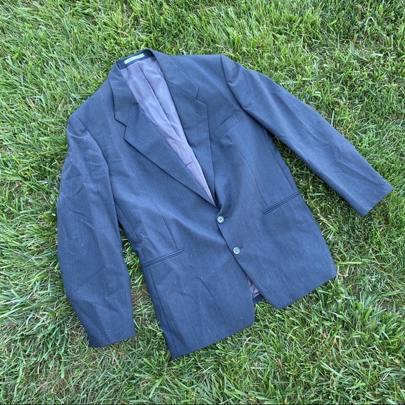YSL charcoal menswear oversized blazer lg xl - Picture 1 of 5